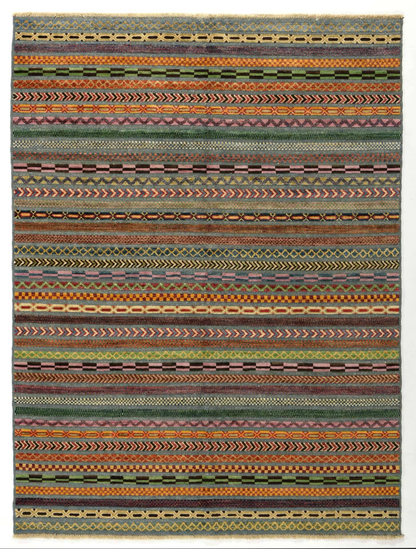 ORITOP Funky Lines Orientteppich Handgeknüpft 148x201 cm  – Bild 3